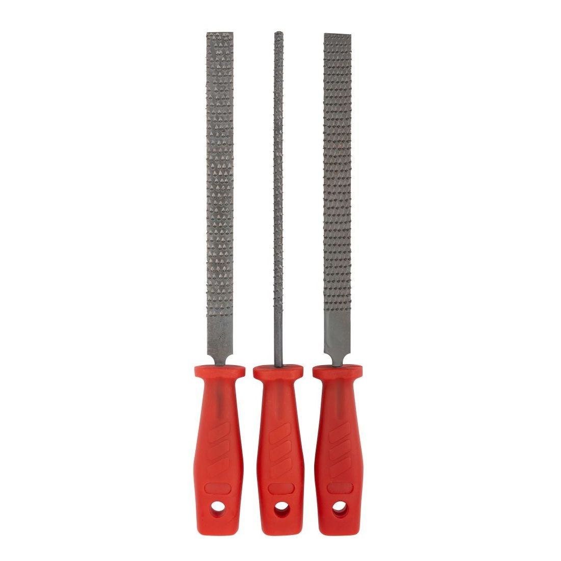 Набор рашпилей 200 мм пластиковая рукоятка 3 шт Курс 42755