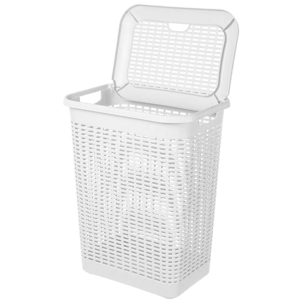 Корзина для белья 50 л 42х31х56 см белая