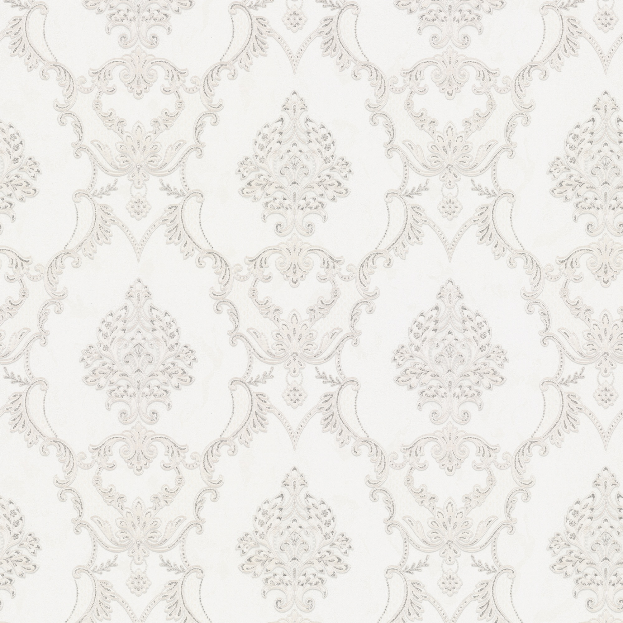 Обои Palitra Life Italian Dream PL72223-11 белые вензель 1,06х10,05 м