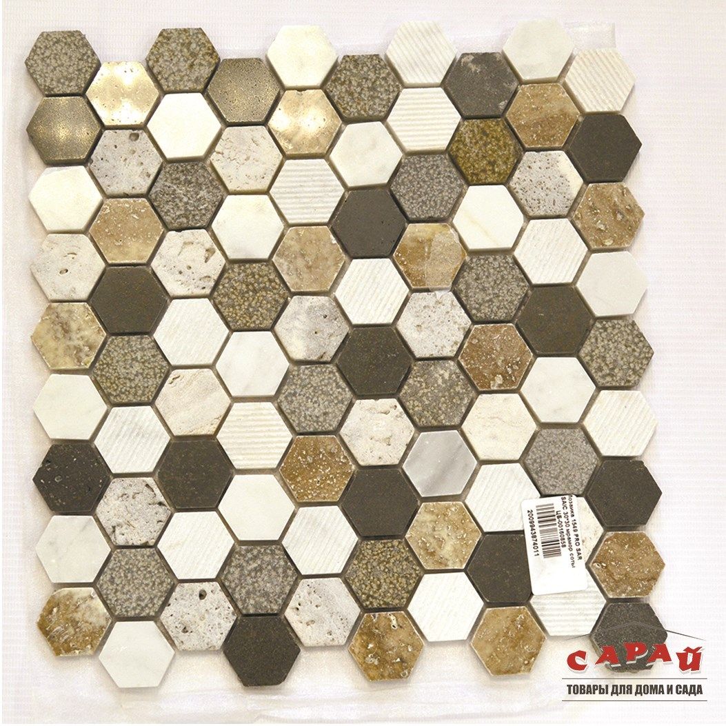 Мозаика 1549 PRO SAR MOSAIC 30*30 мрамор соты