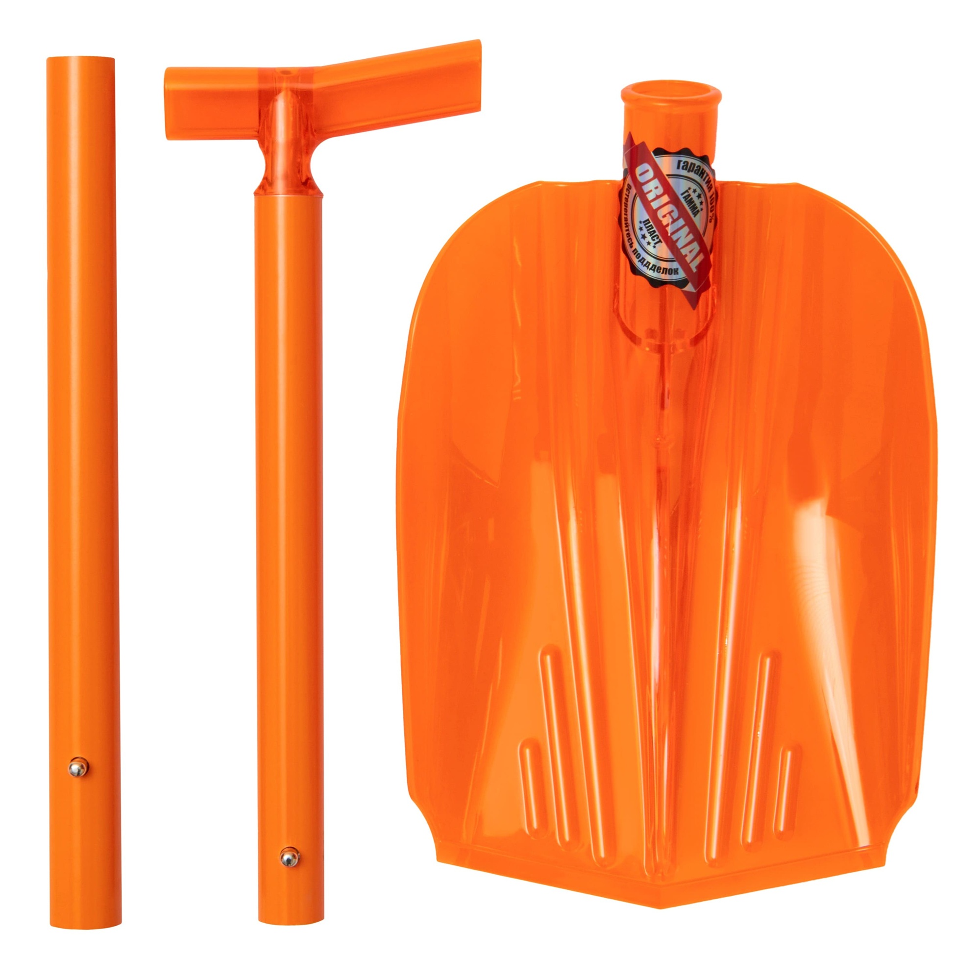 Лопата снеговая автомобильная поликарбонатная 225х300 мм алюминиевый черенок Эталон Transformer