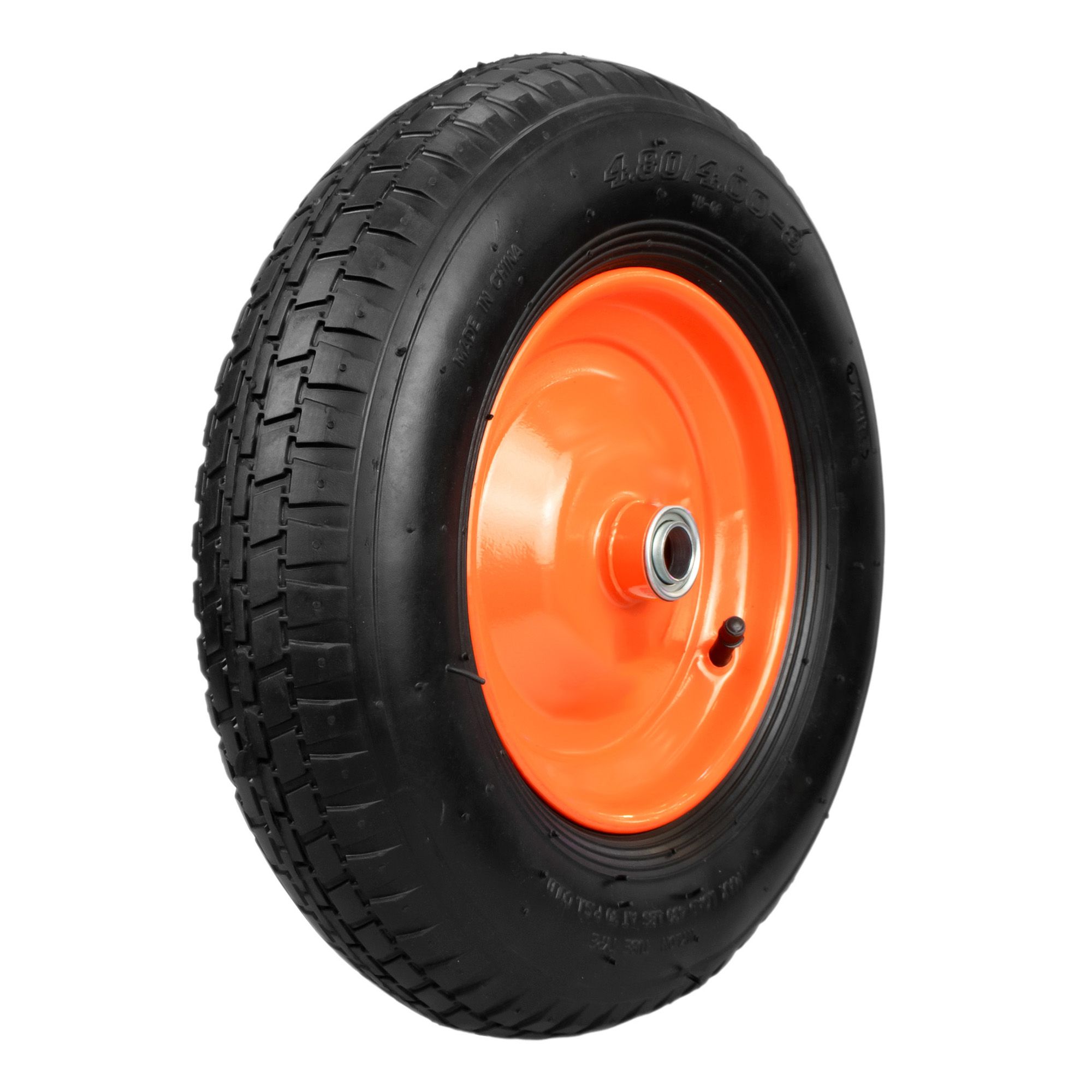 Колесо для тачки пневматическое 4.8043.00-8 d380 мм подшипник 20 мм длина оси 90 мм Palisad