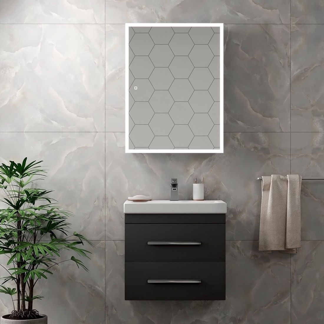 Шкаф зеркальный Reflex Led 600х800 мм