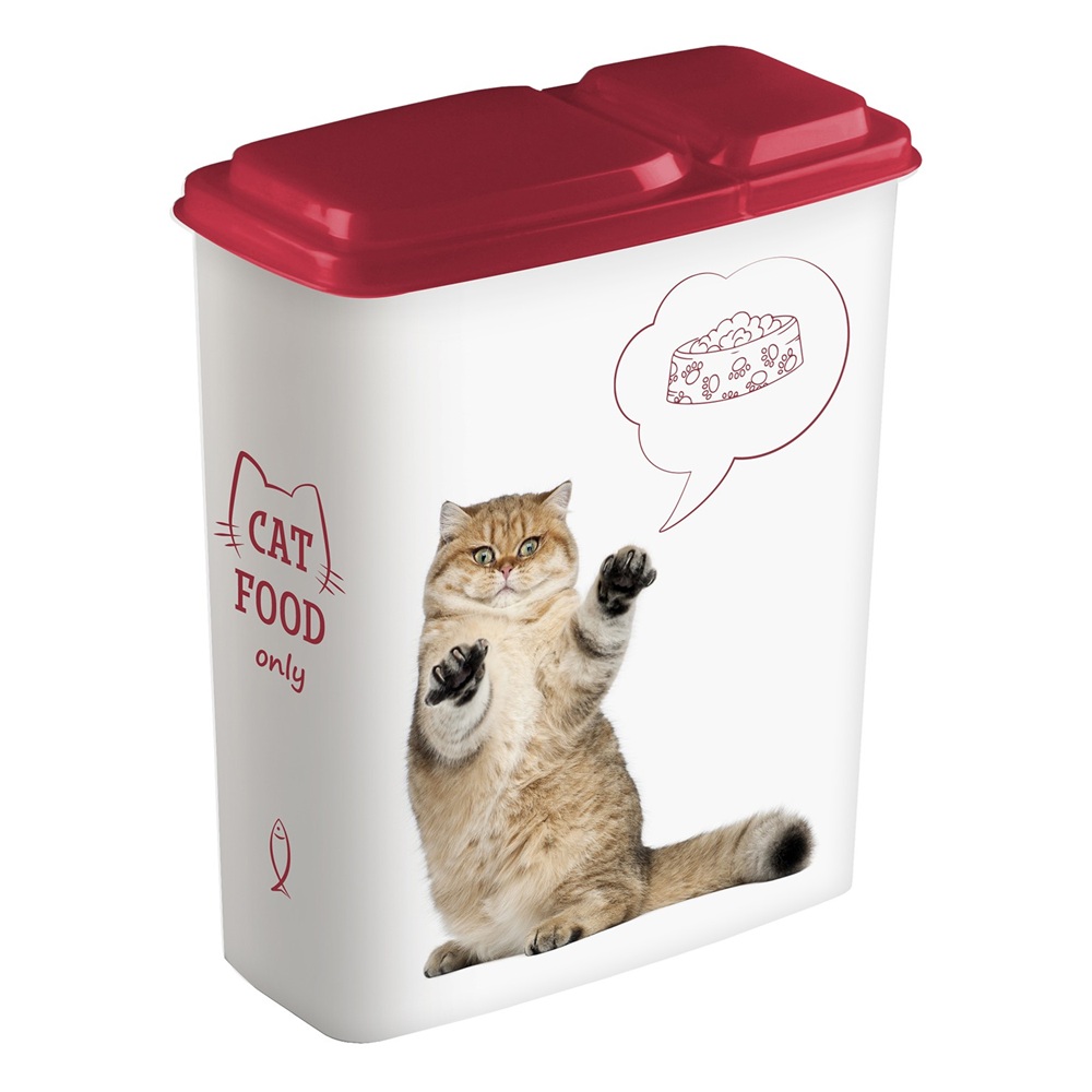 Контейнер для корма Lucky Pet 2,3 л кошки бордовый 434211521