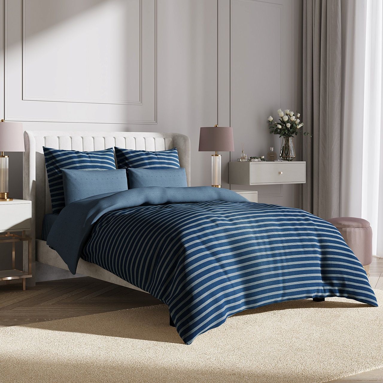 Белье постельное дуэт сатин Гармоника Ливерпуль 70х70 см-2 50х70 см-2