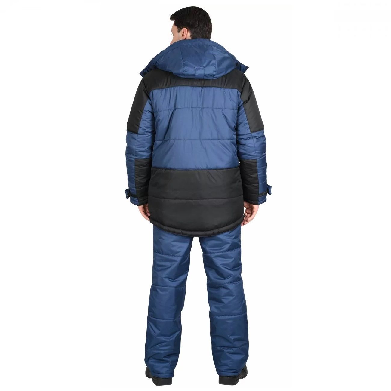 Куртка зимняя Европа синяя с черным р.128-132/182-188