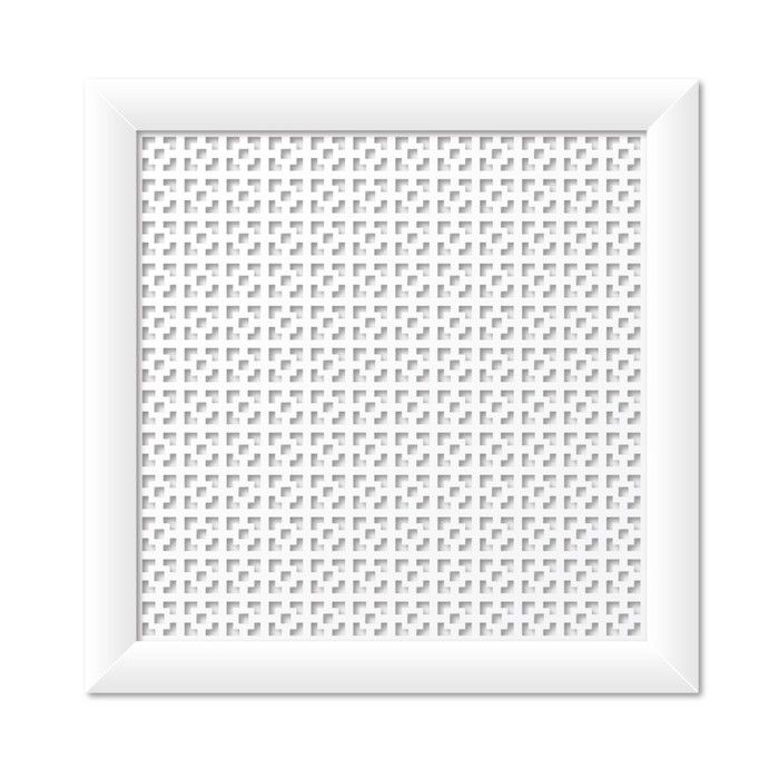 Экран для радиатора 600х600 мм Дамаско белый