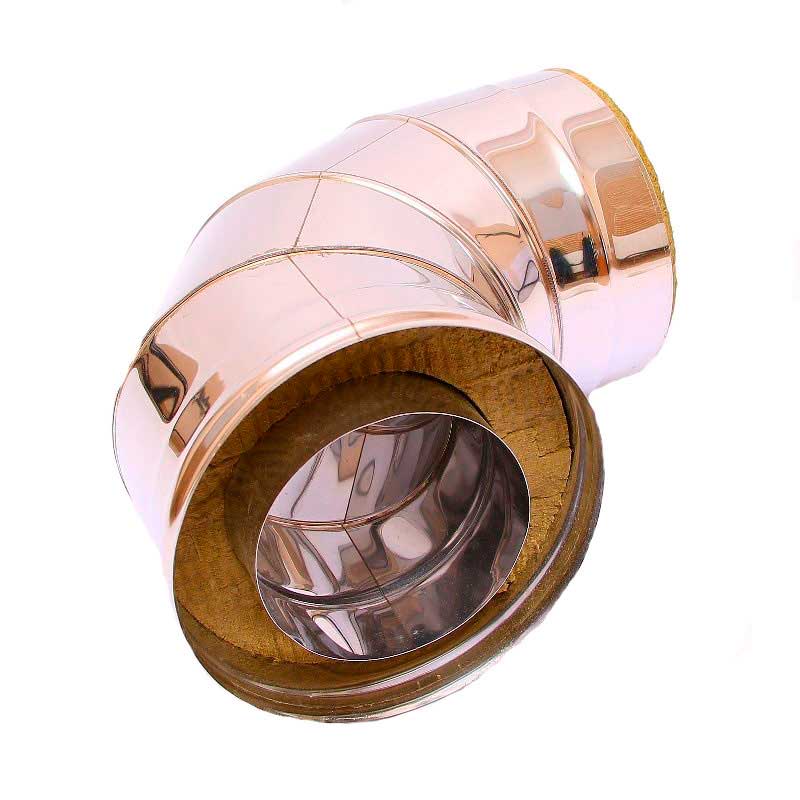 Сэндвич-Колено люкс оц+оц 1 мм 90° d115х180 мм Везувий