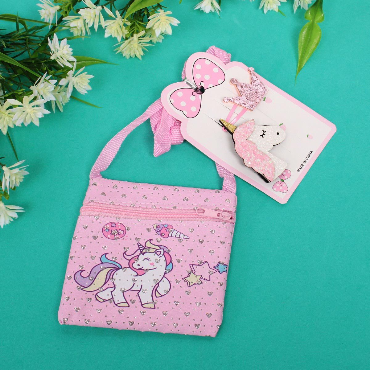 Аксессуары для волос детские с сумочкой Little Treasure Princess 2 зажима, сумочка