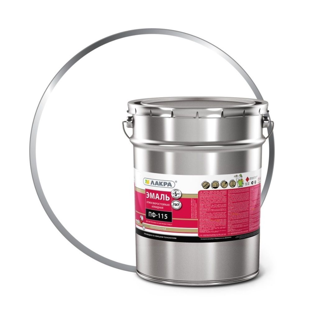 Эмаль Лакра ПФ-115 белая 20 кг