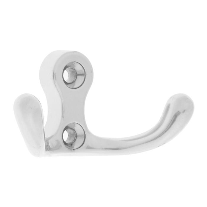 Крючок мебельный двойной № 15 хром