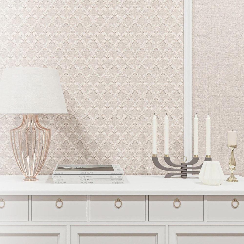Обои BelVinil Классика 0501-62 бежевые орнамент 1,06х10,05 м