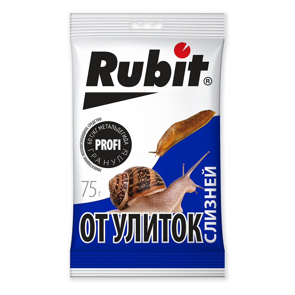 Средство защиты растений от улиток и слизней Rubit 75 г