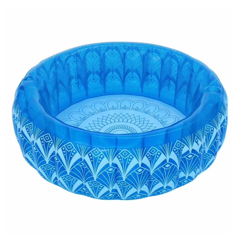 Бассейн надувной круглый 168х53 см 401 л Bestway Bohemian Blue Inflatable 54479