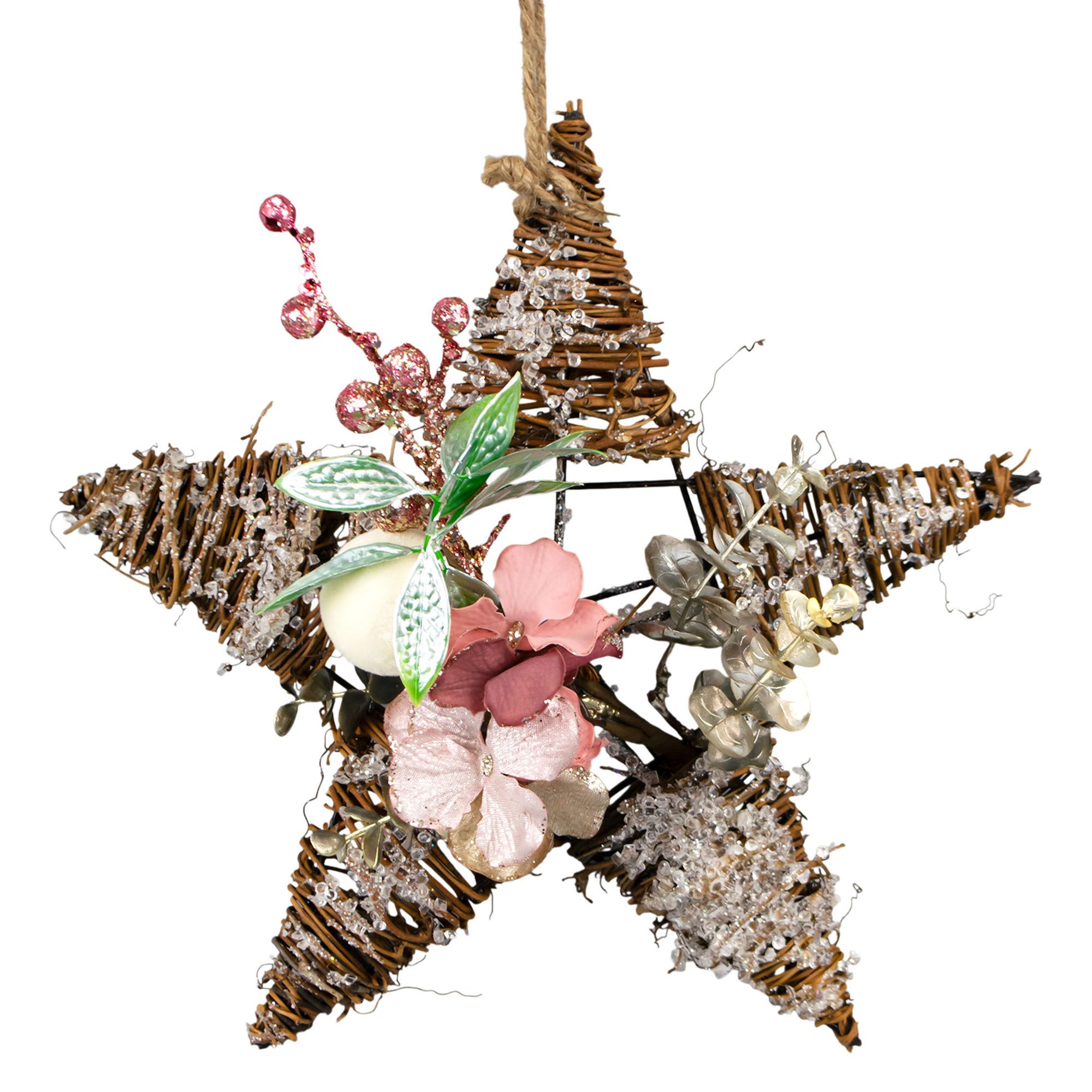 Украшение новогоднее Композиция 30х30х13 см розовый 774608