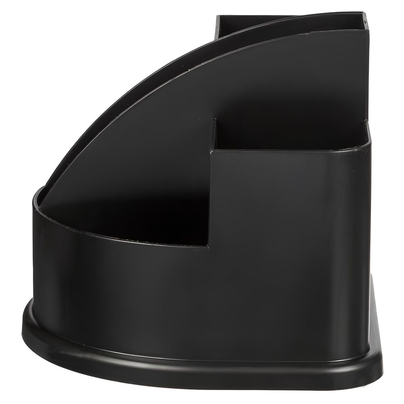 Подставка-органайзер СТАММ Авангард 132x122x108мм 5 отделений черная ОР52