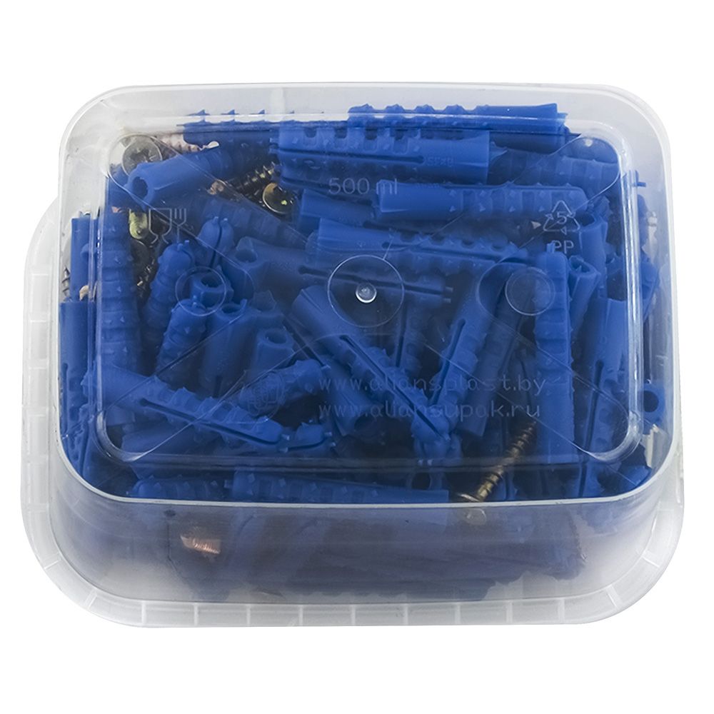 Набор крепления плинтусов 6х35 мм дюбель ёжик 120 шт