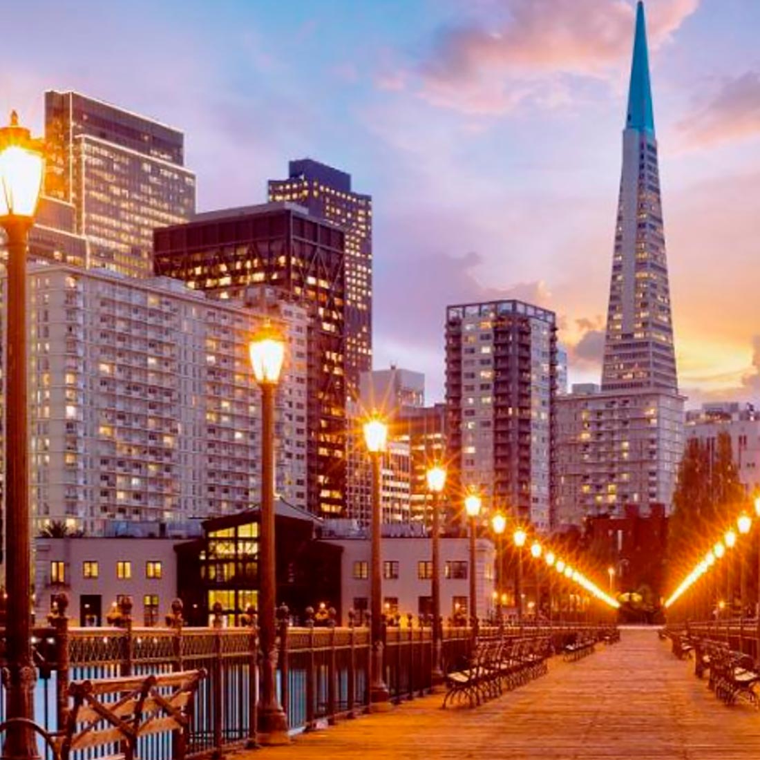 Фотообои бумажные Вечерний город 352 294х260 см (12л)