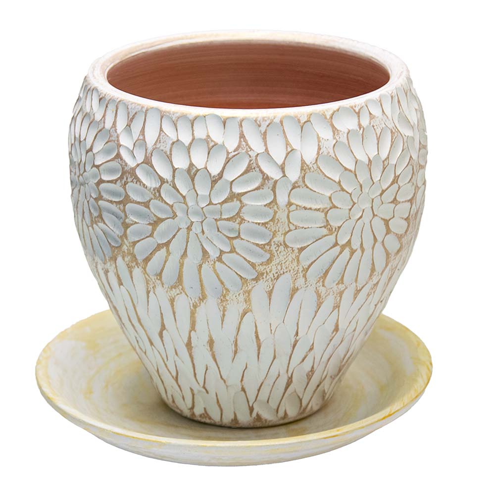 Горшок цветочный Астра Конус 1 бело-жемчужный 2-23 А4-123 1,5 л