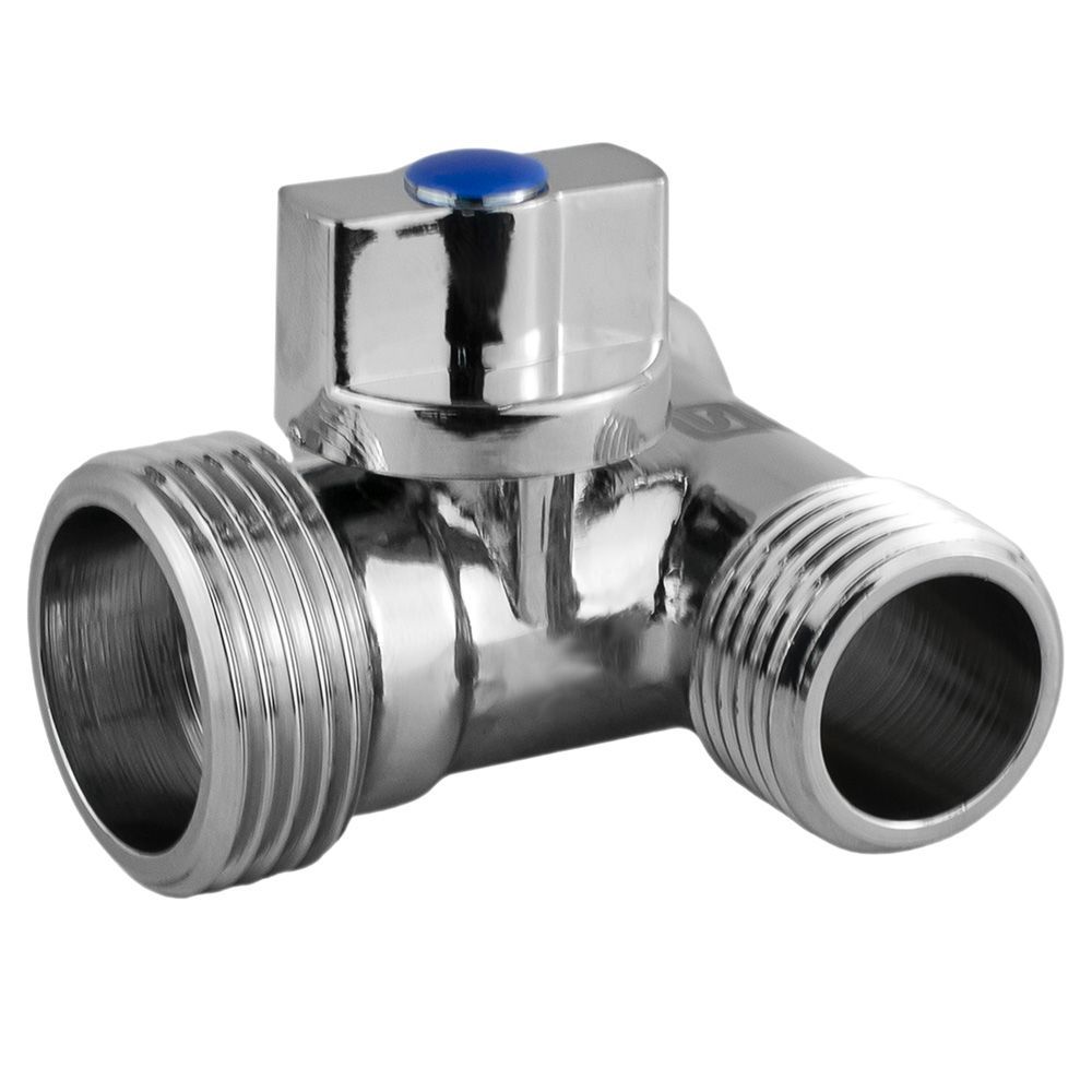 Кран шаровой трехходовой 1/2"-3/4"-1/2" ВР/НР/НР