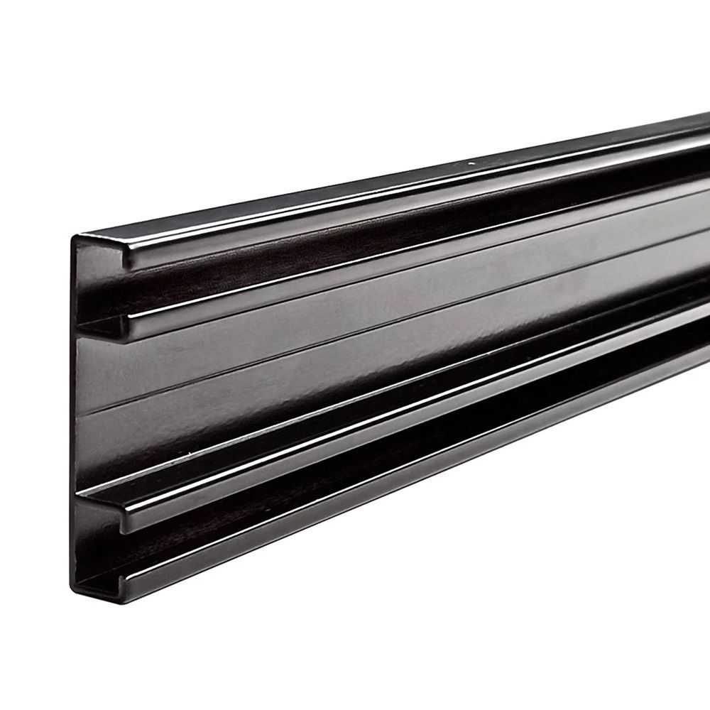 Карниз двухрядный алюминиевый 3 м Katal 7 черный матовый