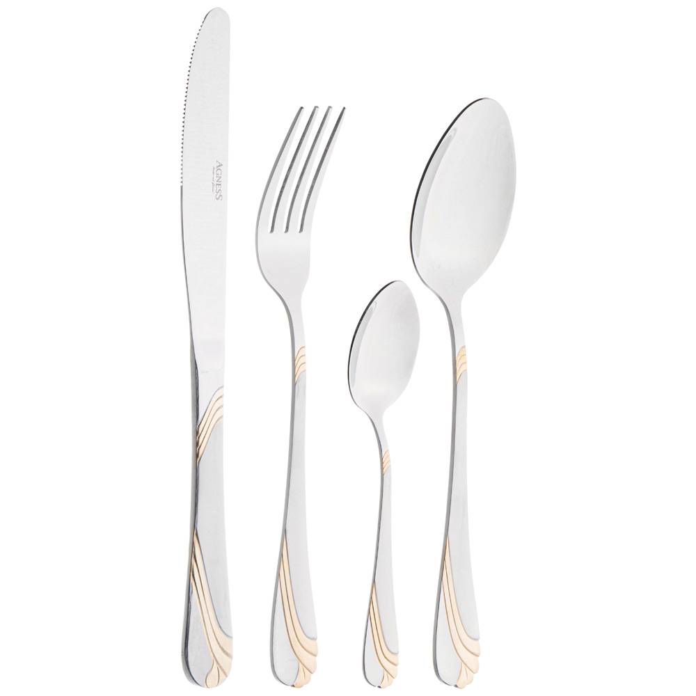 Набор приборов столовых Agness на 6 персон 24 предмета 942-045