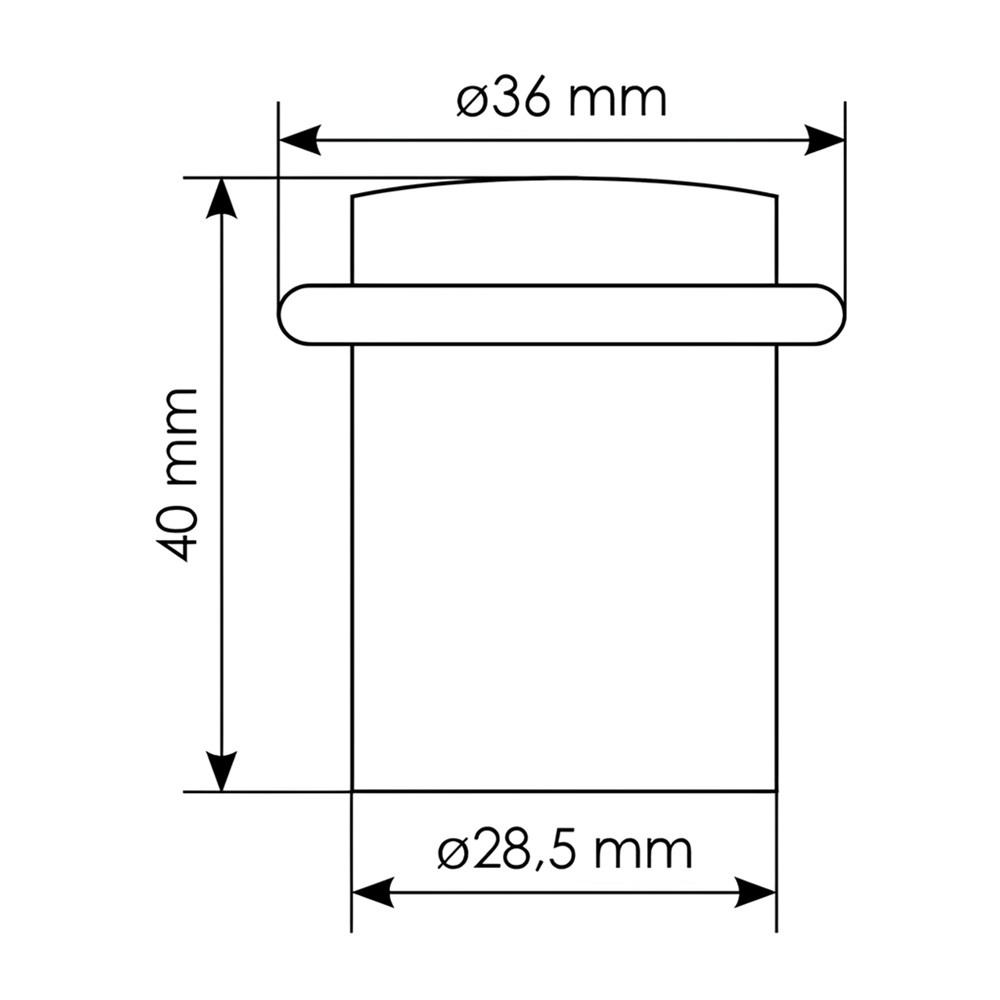 Ограничитель дверной DS3 BL черный