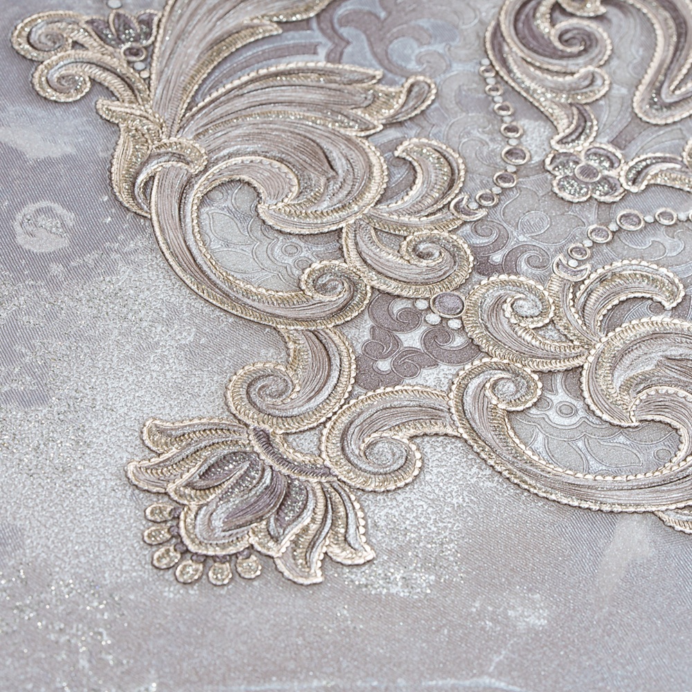 Обои Артекс Бельканто 11366-05 фиолетовые вензель 1,06х10 м