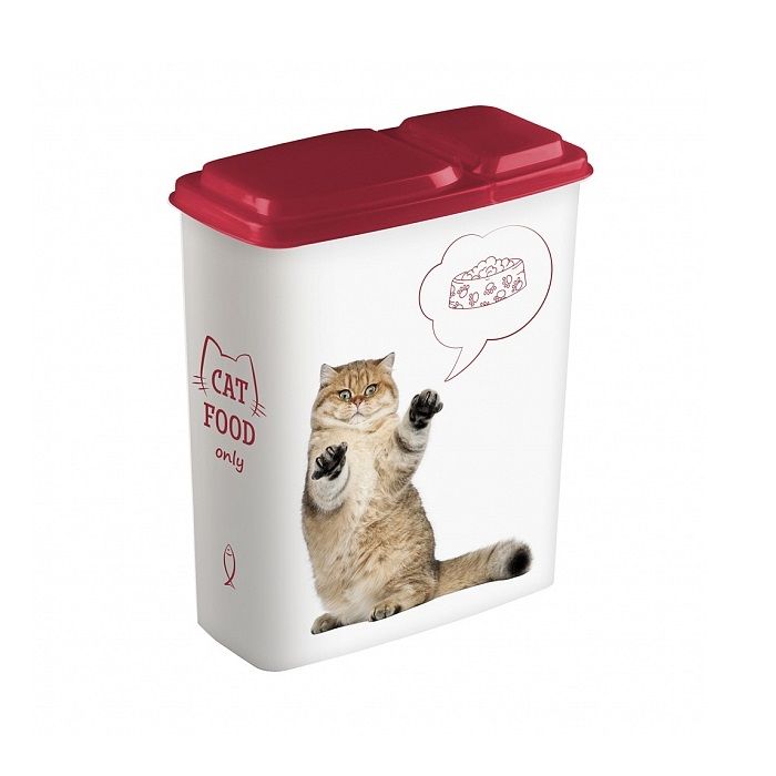 Контейнер для корма Lucky Pet 2,3 л кошки бордовый 434211521