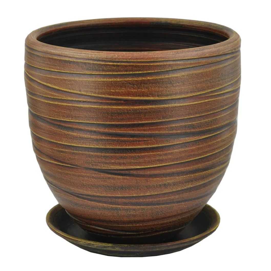 Горшок цветочный Бутон Модерн шоколад 24 см 7,5 л