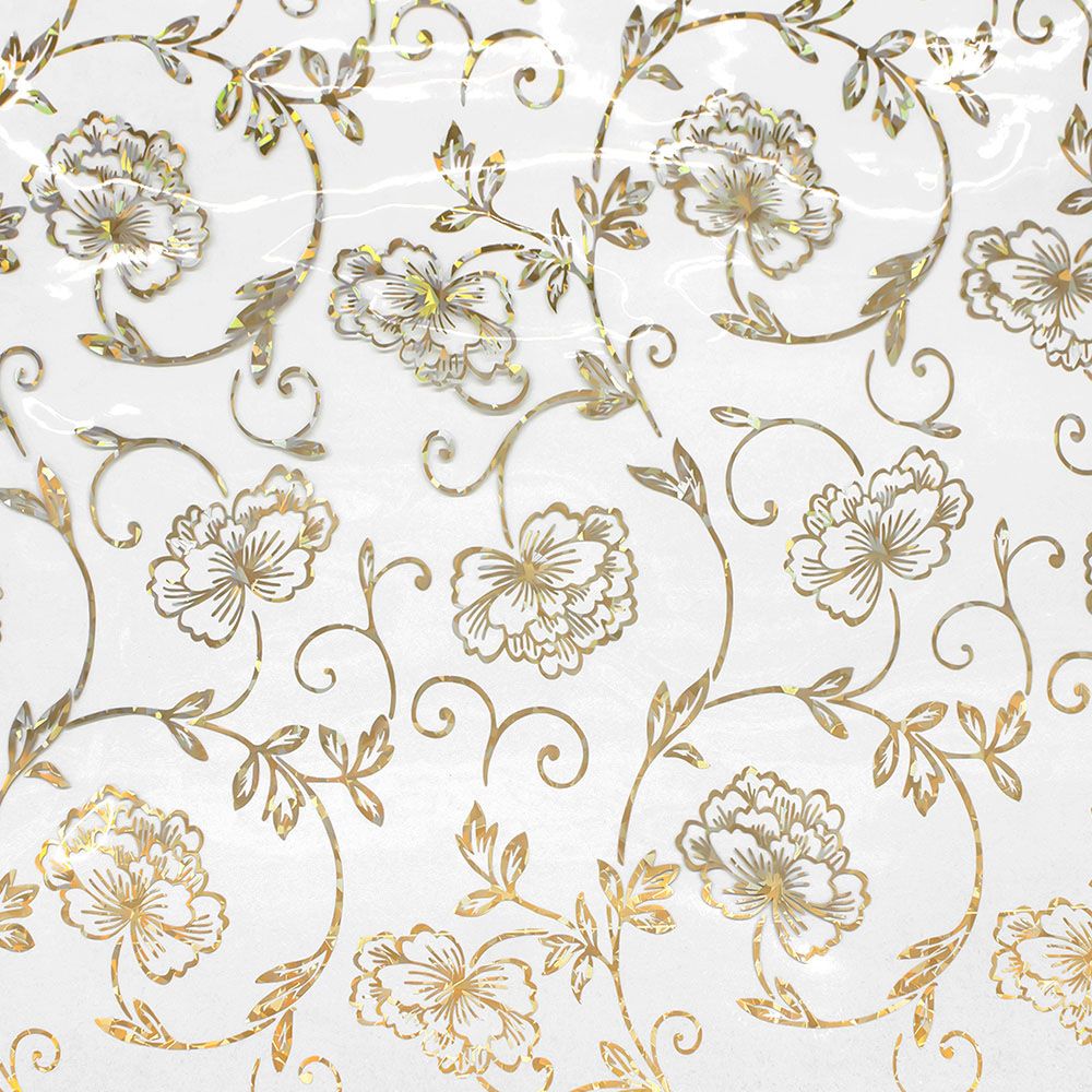 Клеенка силиконовая Dekorelle 004 прозрачный фон размер 0,6х20м