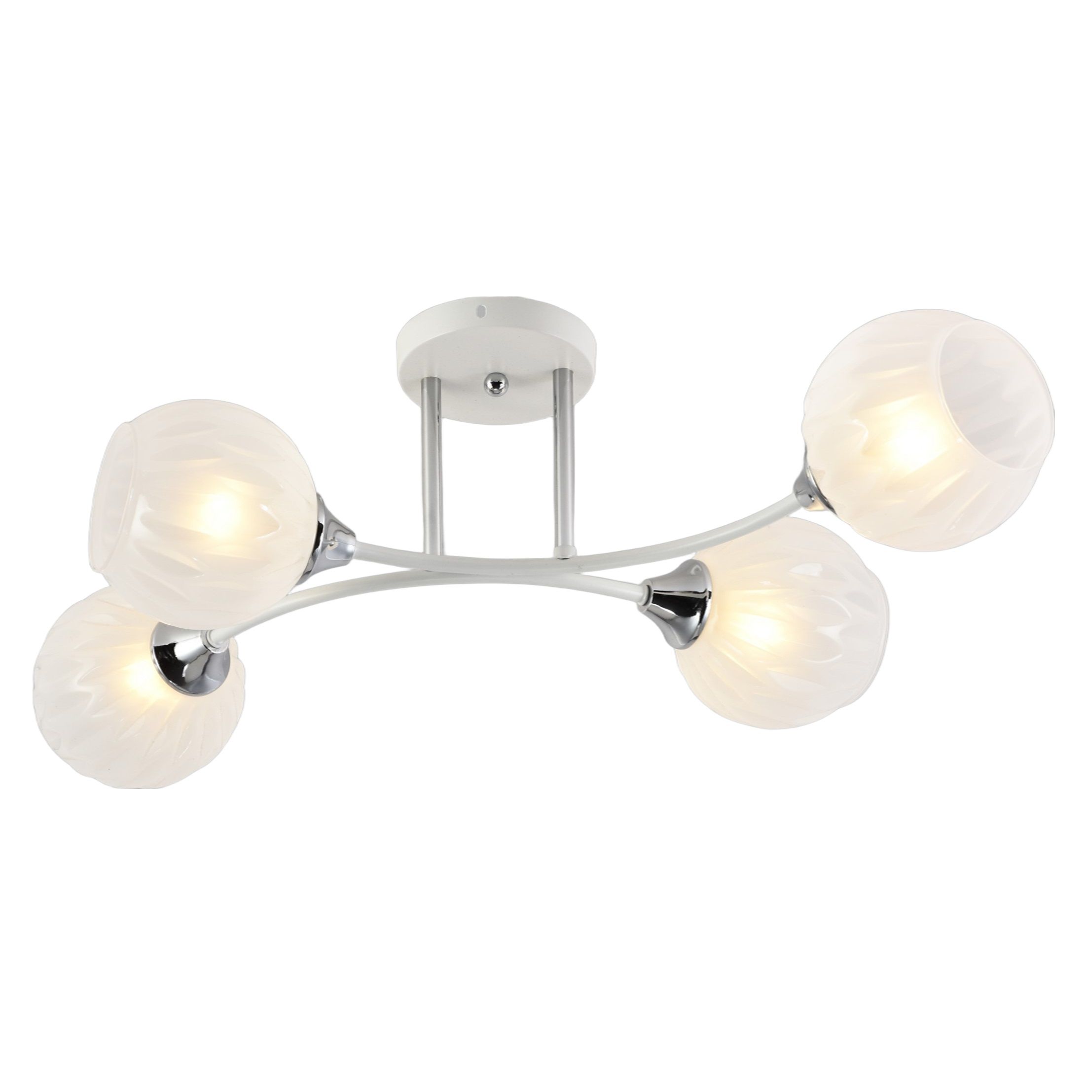 Люстра потолочная Bajo 23800-4 WH+CR 4х60Вт E27 63х33х24,5 см белый