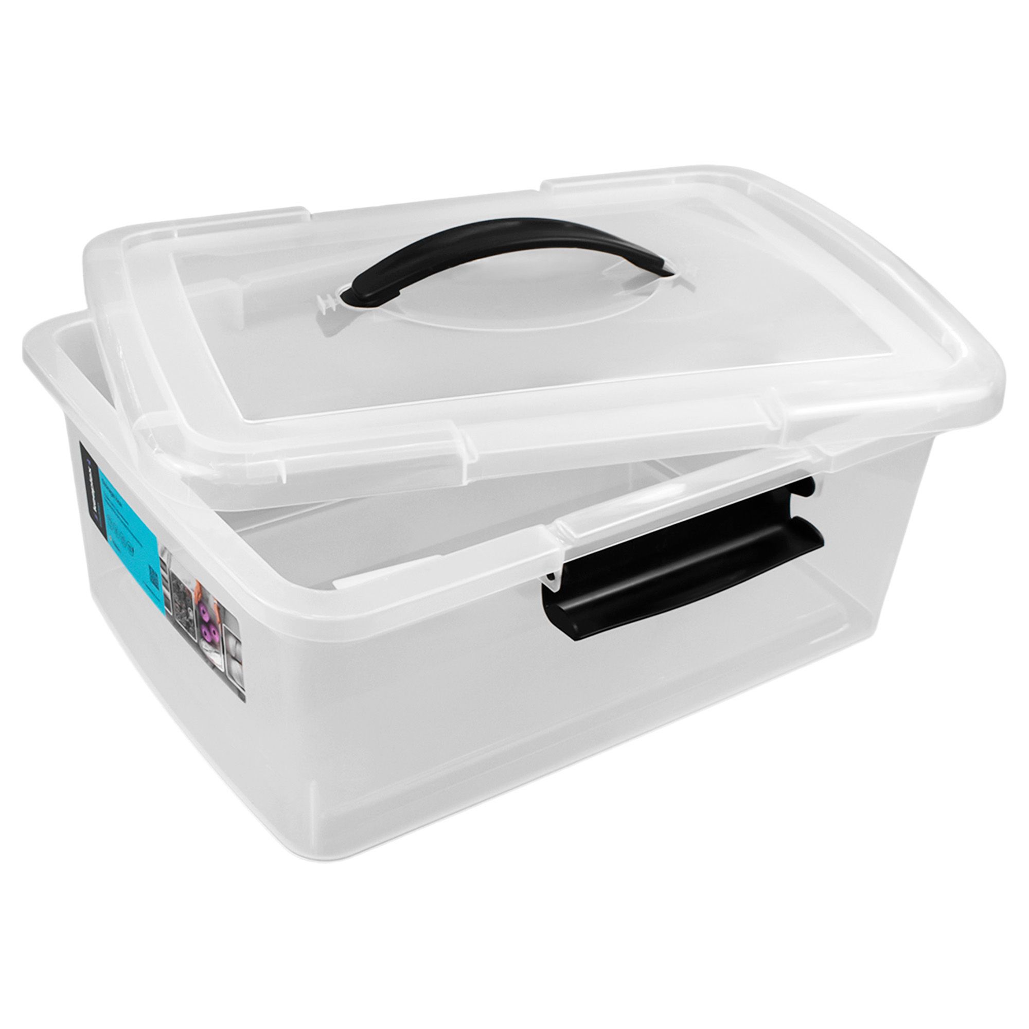 Контейнер для хранения Keeplex Vision 37х27,4х14,8 см 9 л с защелками и ручкой прозрачный кристалл