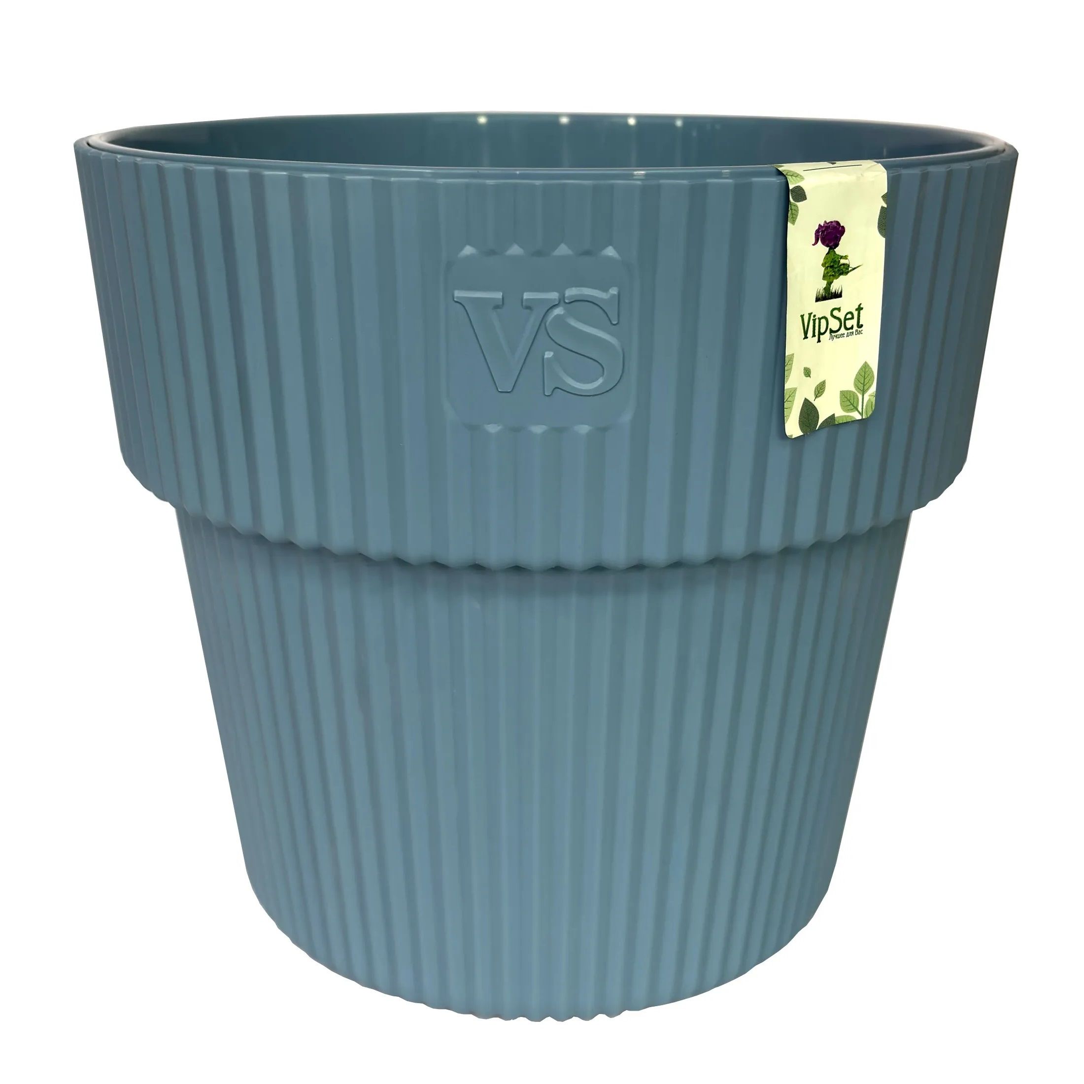 Горшок цветочный VipSet Алемар бирюза 4,8 л с дренажной системой