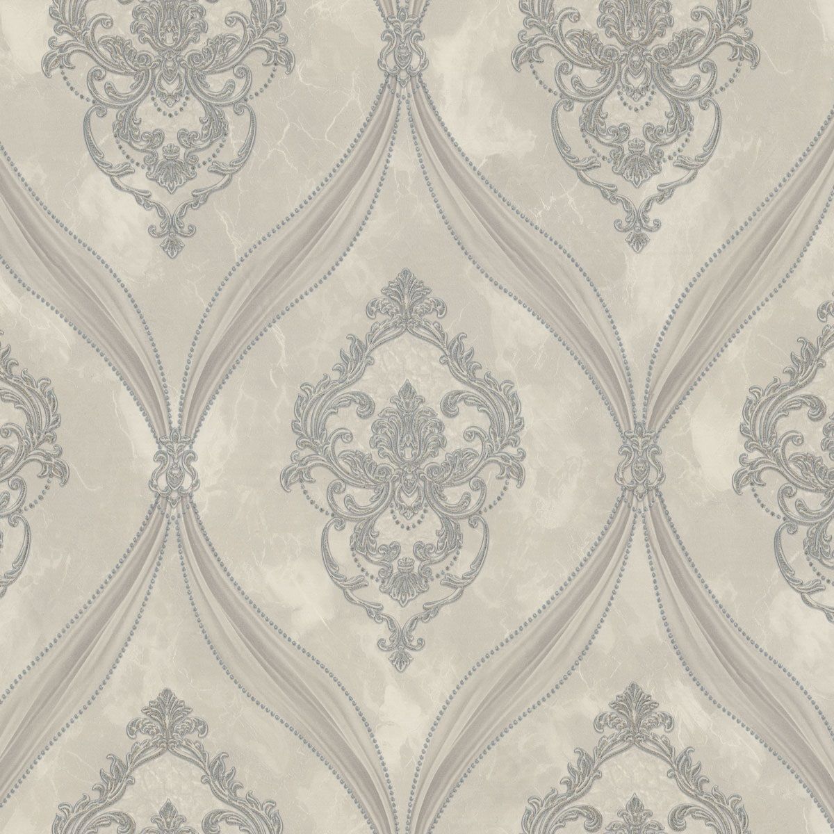 Обои Euro Decor Matilda 7294-17 бежевые дамаск 1,06х10,05 м