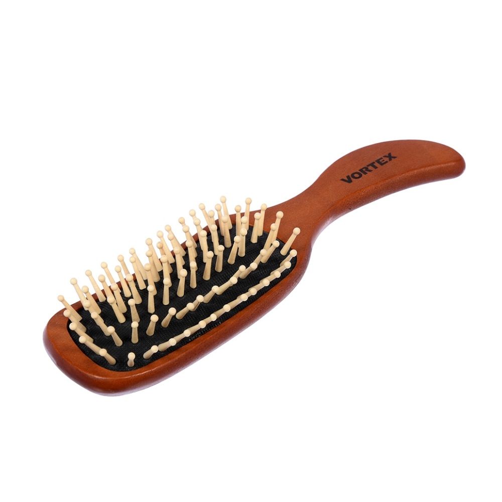 Расческа массажная Vortex 23,5х6х3,5 см волна с деревянными зубчиками 51006