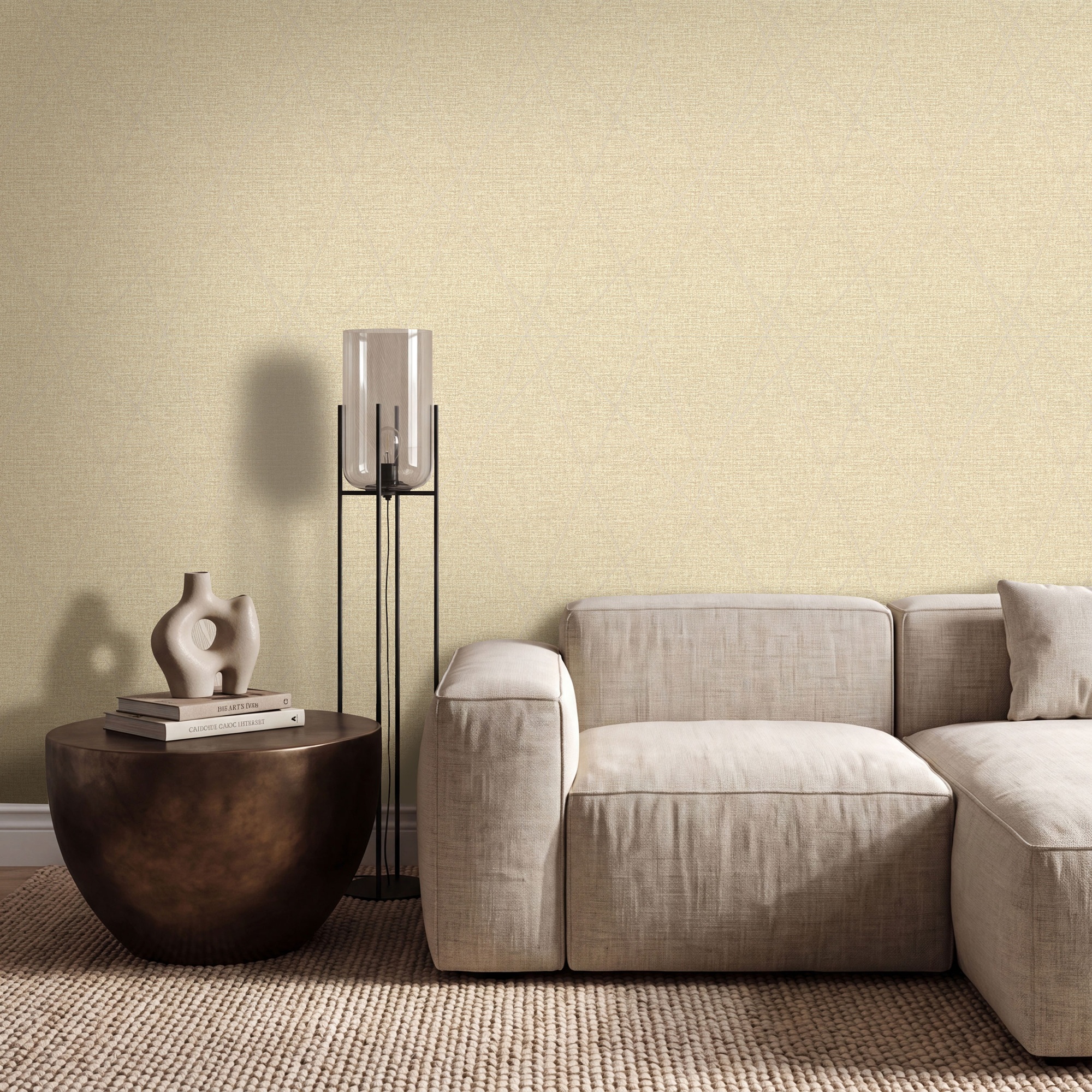 Обои Euro Decor Вектор 7375-08 золотые геометрия 1,06х10,05 м