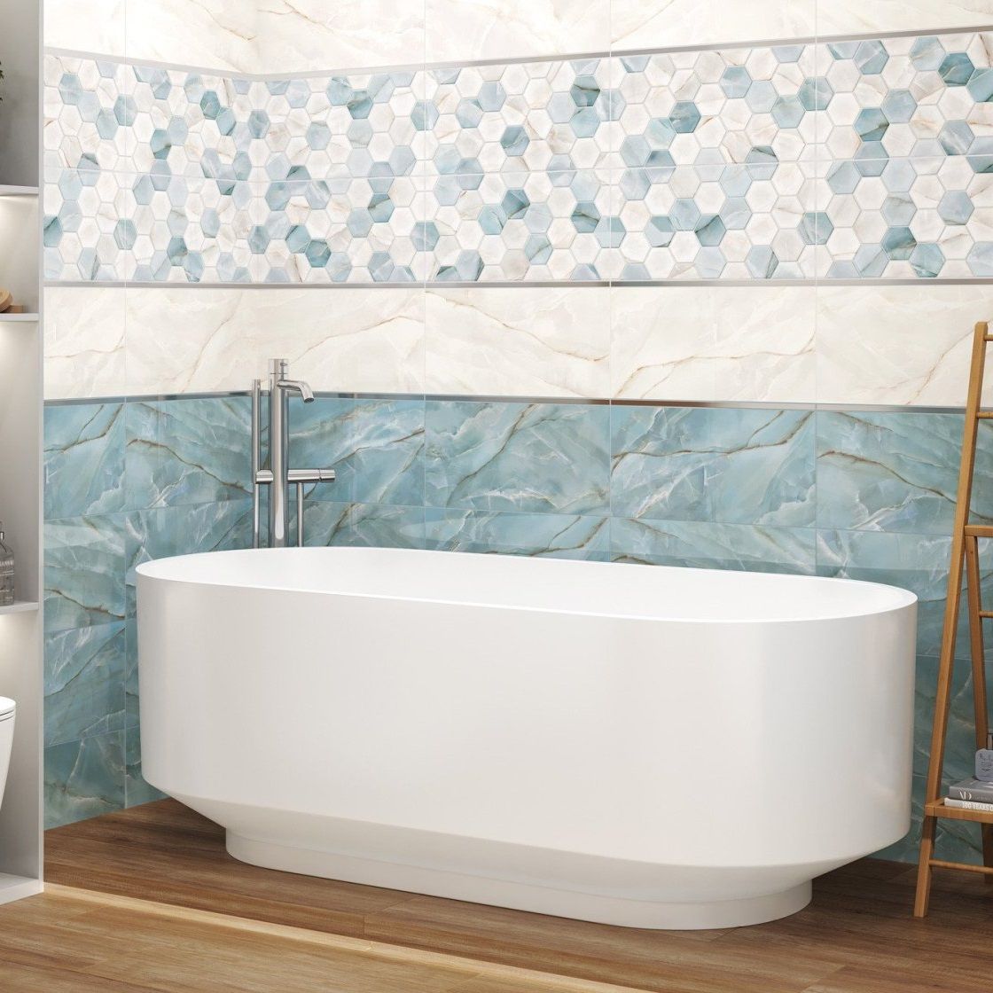 Плитка настенная Alma Ceramica Maritime TWU2550MRM04 24,9x50 см белая 1,245 м2