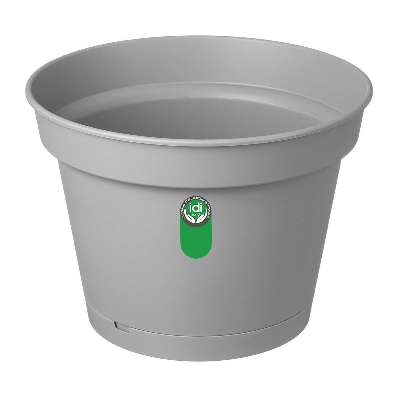Горшок цветочный Mint серый 38 см 20 л с поддоном