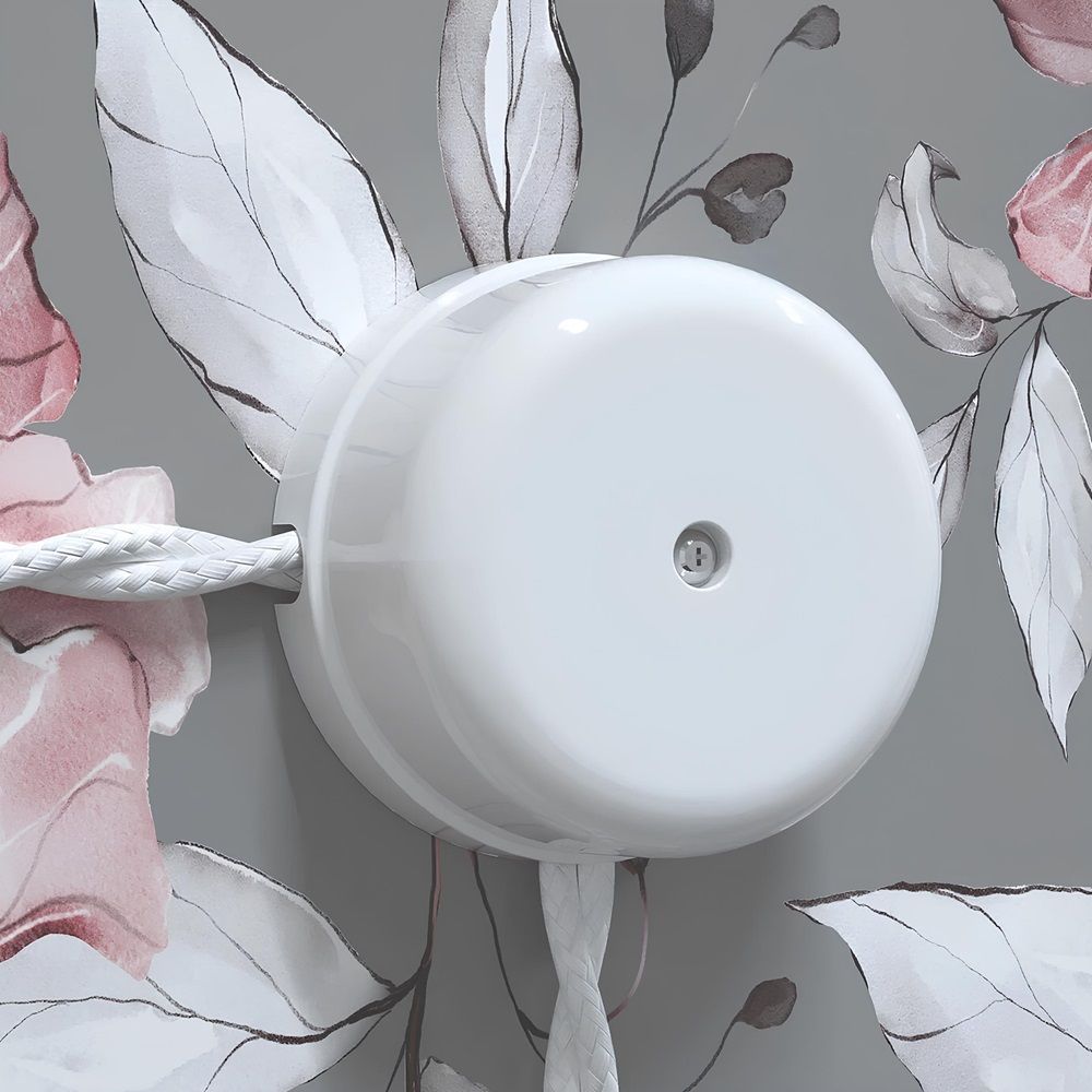 Коробка распред 80х40мм ОУ ABS-пластик БЕЛЫЙ GE30236-01 МЕЗОНИНЪ РЕТРО УСАДЬБА