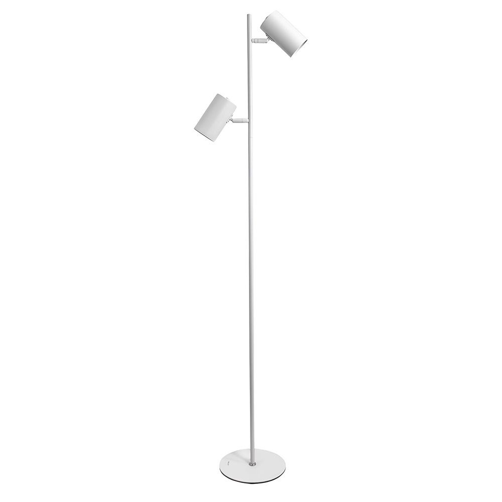 Торшер с двумя плафонами МТ2015 60Вт Е27 78-156 см белый