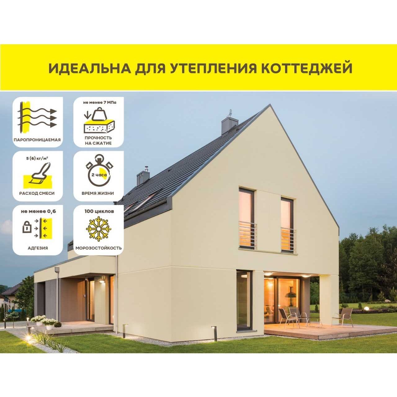 Смесь штукатурно-клеевая для теплоизоляции Vetonit Therm Teplofacade 20 кг