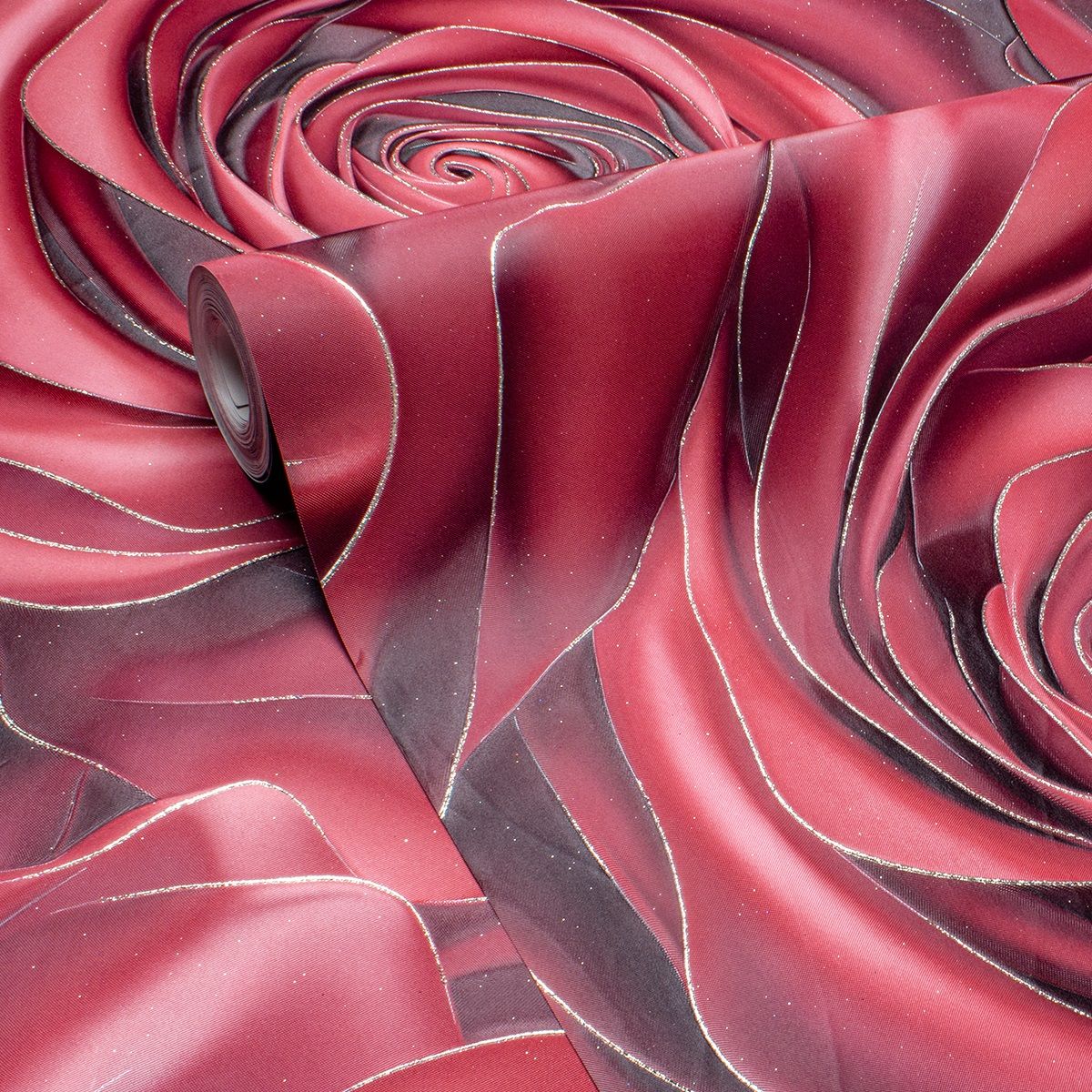 Обои Victoria Stenova Euforia 589298 красные цветок крупный, роза 1,06х10 м