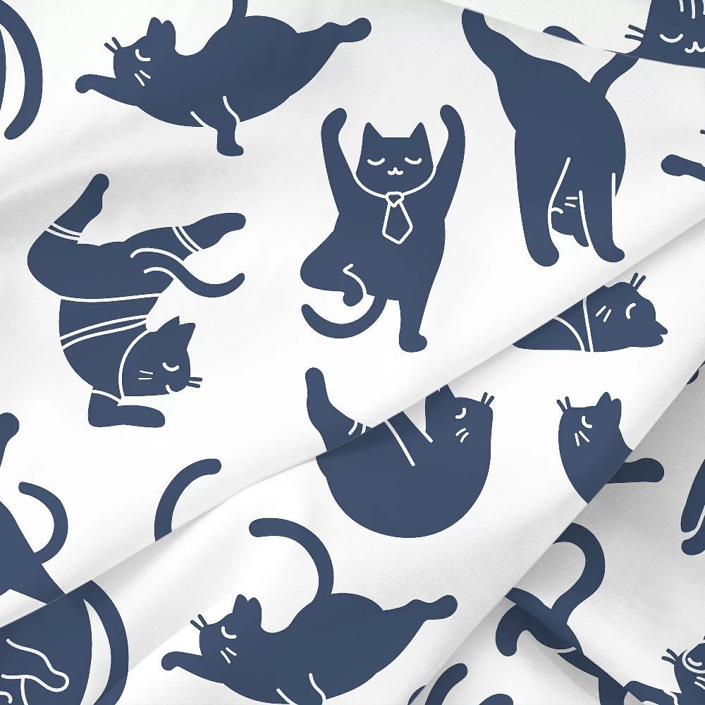 КПБ 2-х спальный Волшебная Ночь с наволочками 50х70 см ранфорс Yoga cat