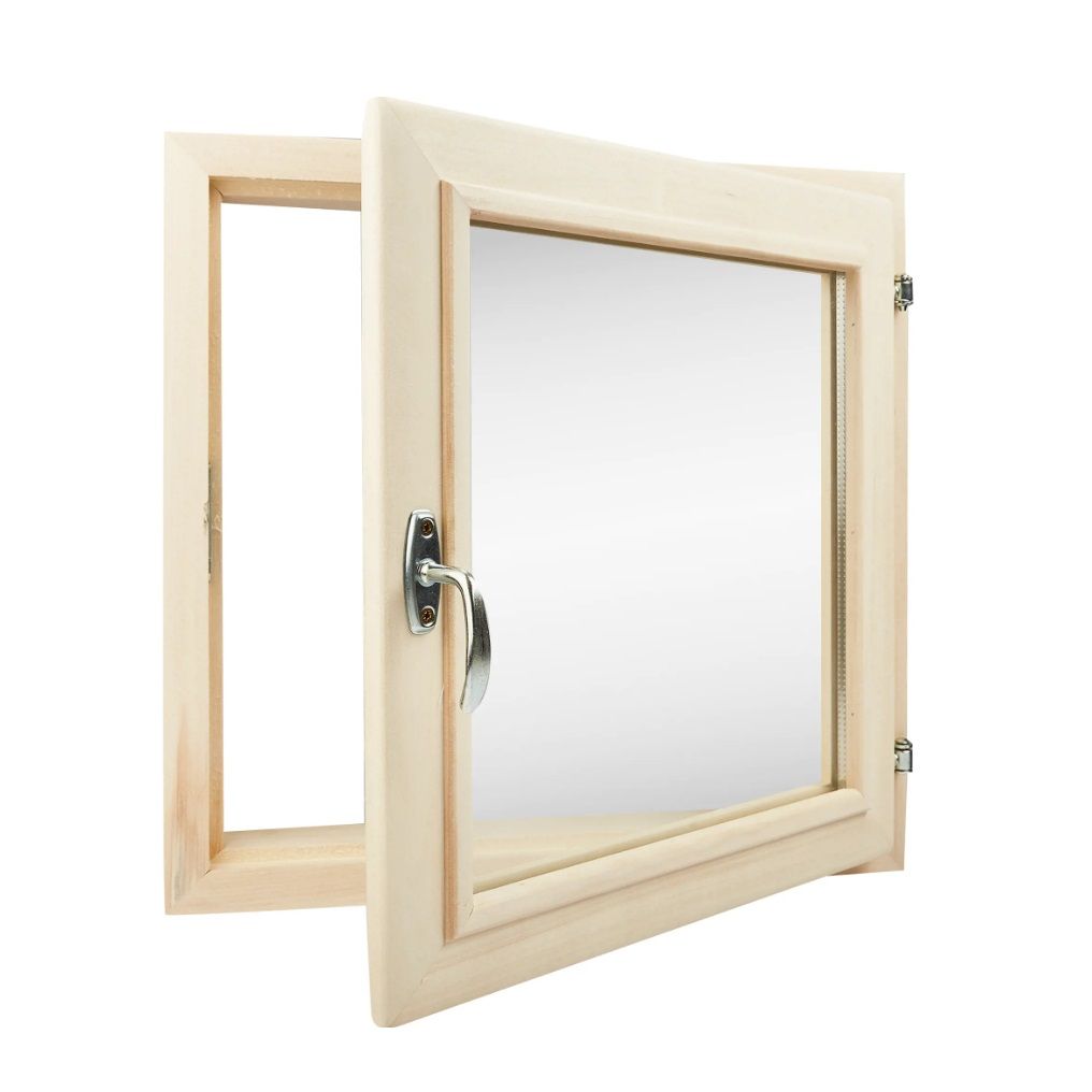 Окно деревянное Термо стеклопакет с фурнитурой 500x500 мм