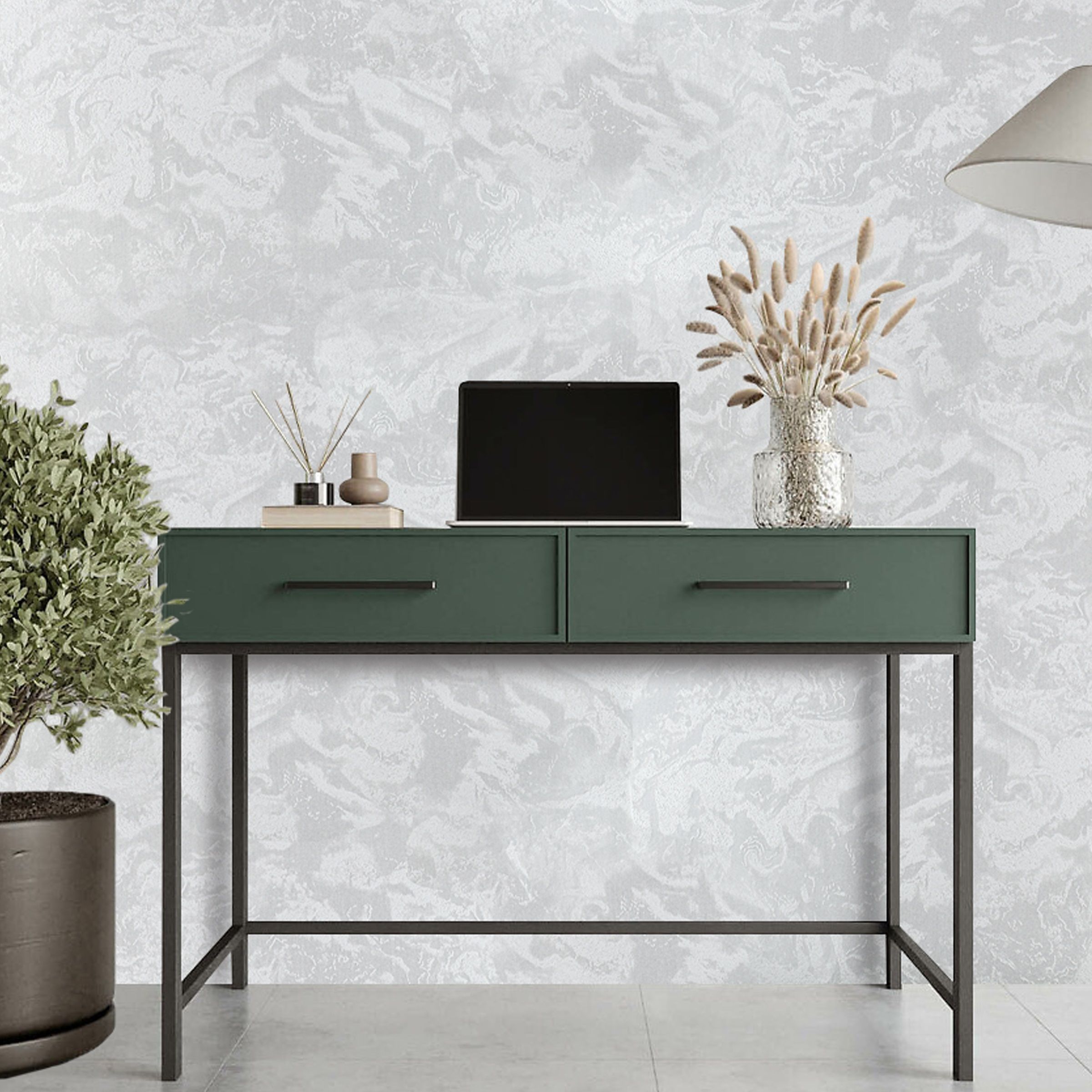 Обои Green Walls Фернандо С50 5056 01 светлые серые штукатурка 1,06х10,05 м