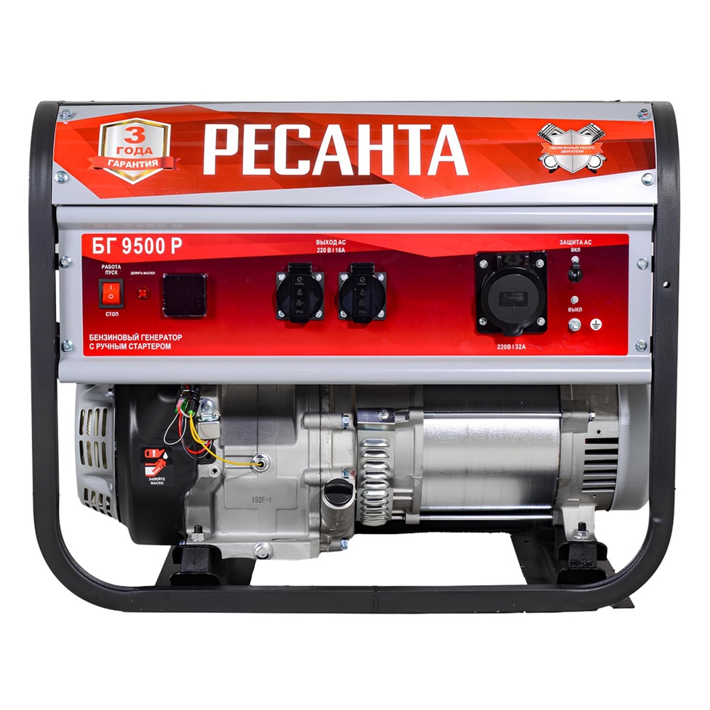 Генератор бензиновый Ресанта БГ 9500 Р 8кВт