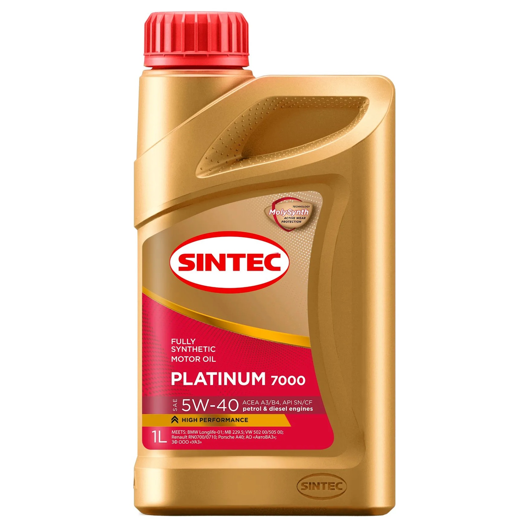 Масло моторное 5W-40 синтетическое Sintec Platinum 7000 SN/CF A3/B4 1 л