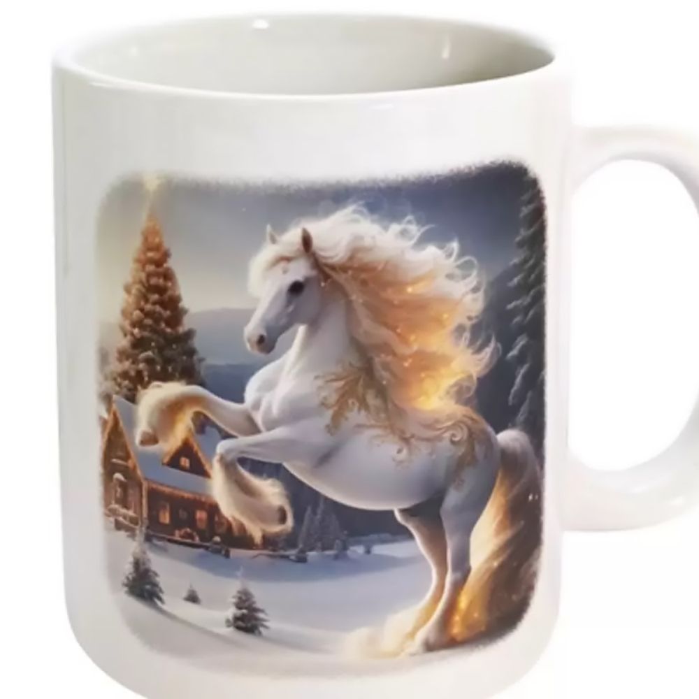 Кружка керамическая 350 мл Новогодняя лошадь MFK20591
