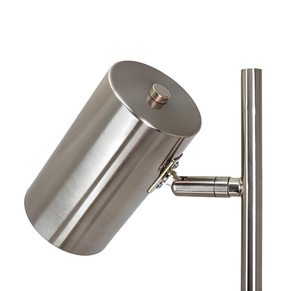 Торшер с двумя плафонами МТ2015 60Вт Е27 78-156 см никель